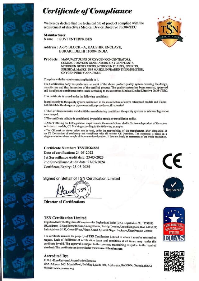 Certificate of Compliance TSN